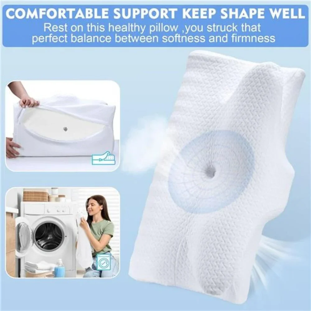 Memory foam cervical neck pillow adjustable side sleeper pillow for pain relief